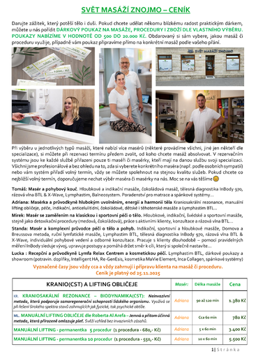 25.11.25.Ceník AKTUAL platny od 25.11.2025 bez spanek, poukazy a